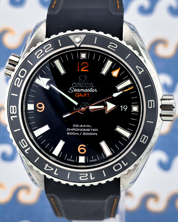 2019 Omega Seamaster Planet Ocean GMT 43.5MM Black Dial Rubber Strap (232.32.44.22.01.002)