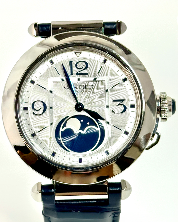 2025 Cartier Pasha De Cartier 41MM Silver Dial Leather Strap (WSPA0030)