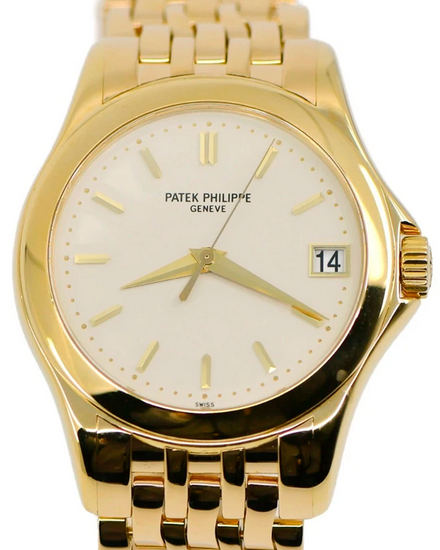 2005 Patek Philippe Calatrava 37MM White Dial Yellow Gold Bracelet (5107/1J)