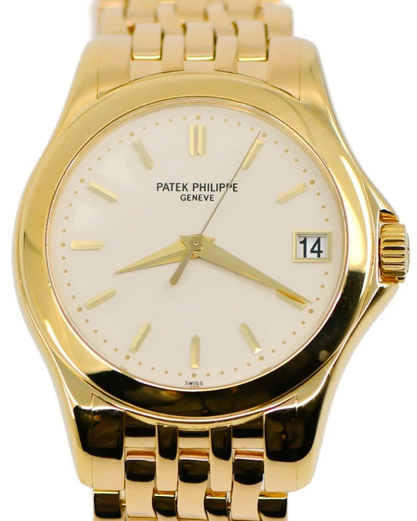 2005 Patek Philippe Calatrava 37MM White Dial Yellow Gold Bracelet (5107/1J)