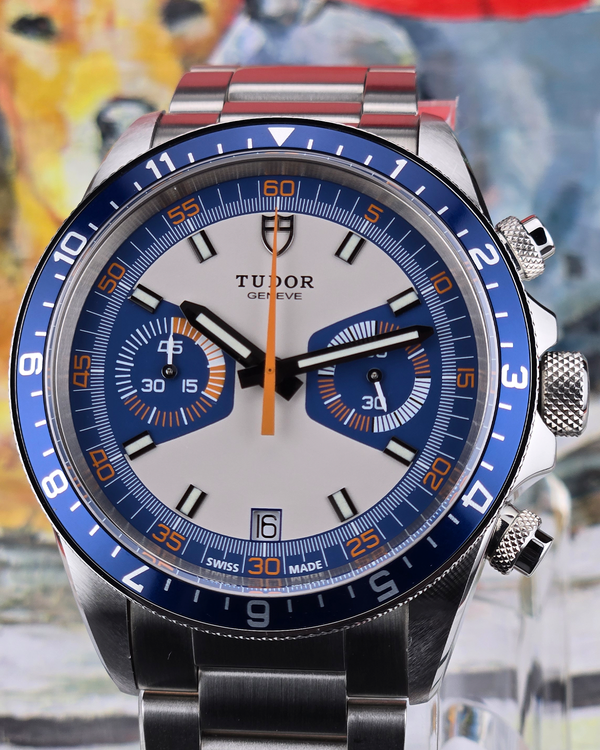 2022 Tudor Heritage Chrono 42MM Silver Dial Steel Bracelet (70330B)