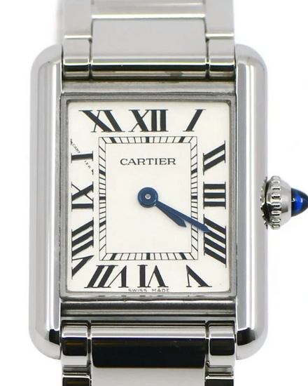 2024 Cartier Tank 22MM Quartz Silver Dial Steel Bracelet (WSTA0051)