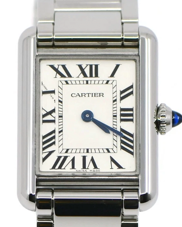 2024 Cartier Tank 22MM Quartz Silver Dial Steel Bracelet (WSTA0051)