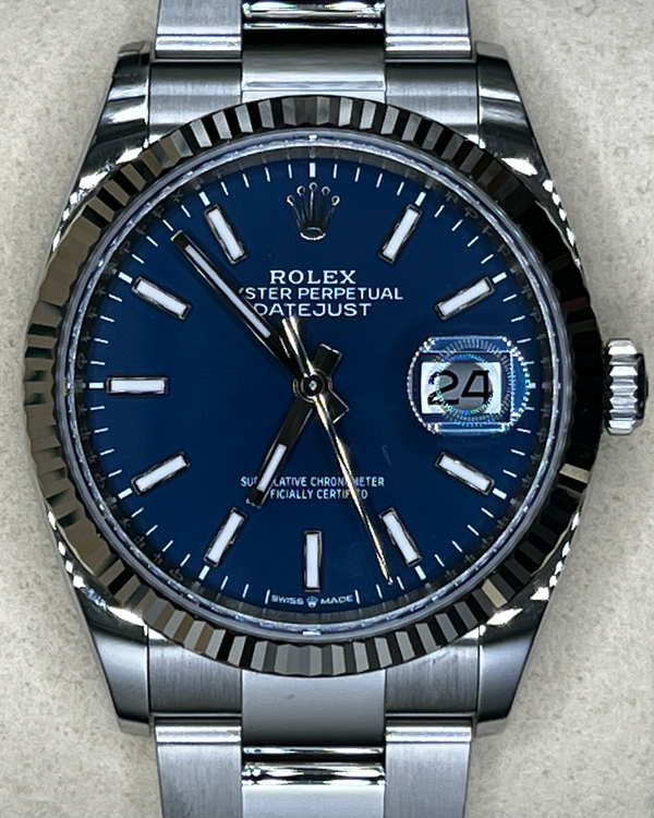 2025 Rolex Datejust 36MM Blue Dial Oyster Bracelet (126234)