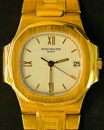 1996 Patek Philippe Nautilus 38MM White Dial Yellow Gold Bracelet (3800/1J)