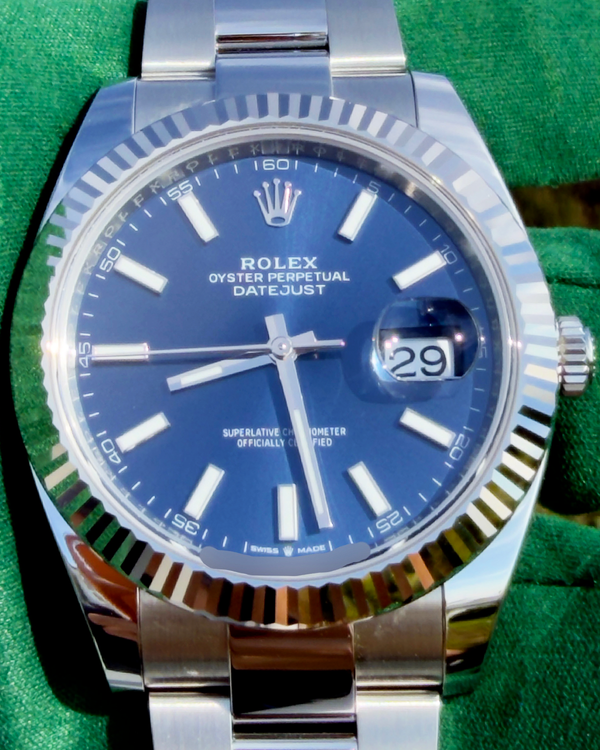 2025 Rolex Datejust 41MM Blue Dial Oyster Bracelet (126334)