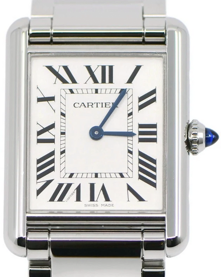 Cartier Tank Must Large 33MM Quartz Silver Dial Steel Bracelet (WSTA0052)