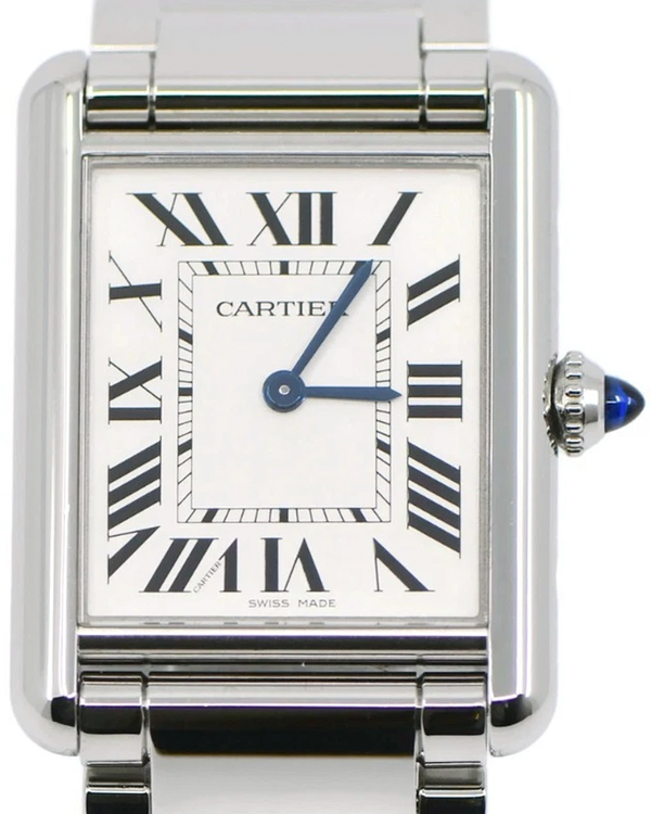 Cartier Tank Must Large 33MM Quartz Silver Dial Steel Bracelet (WSTA0052)