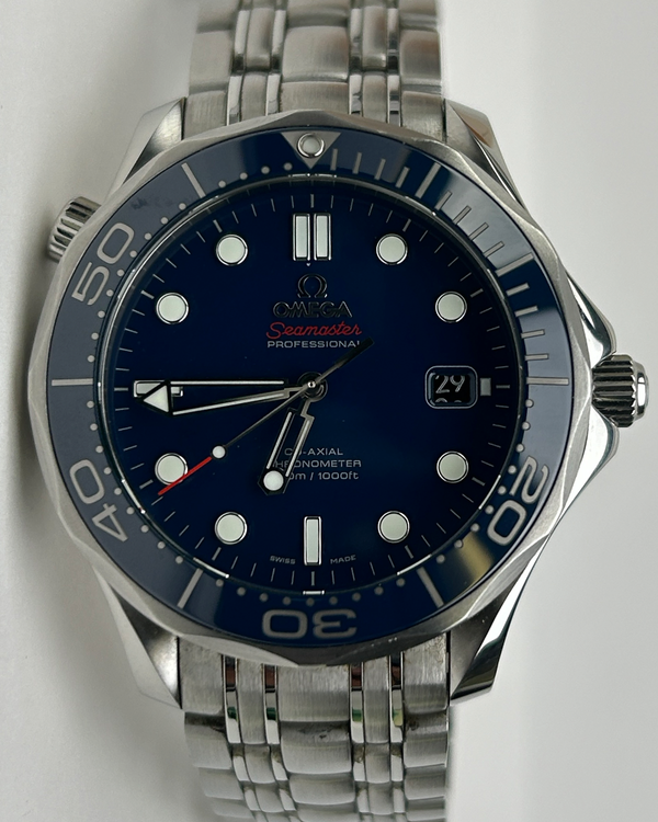 (HOLD) 2019 Omega Seamaster Diver 300M 41MM Blue Dial Steel Bracelet (212.30.41.20.03.001)