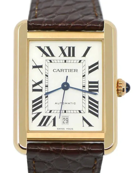 Cartier Tank Solo XL 31MM Silver Dial Leather Strap (W5200026)