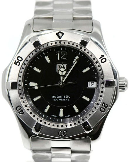 Tag Heuer 2000 38MM Black Dial Steel Bracelet (WK2118)
