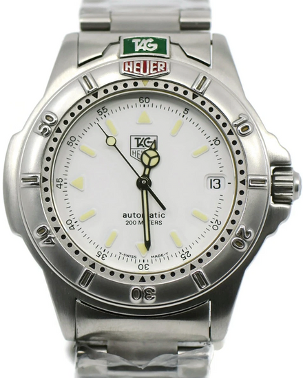 Tag Heuer 4000 Series 38MM White Dial Steel Bracelet (WF2110)