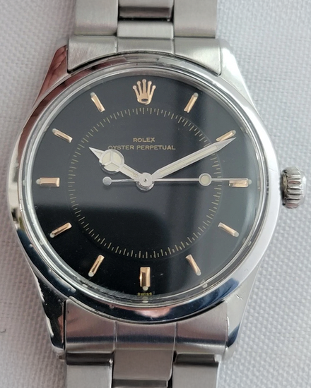 Rolex Oyster Perpetual 34MM Black Dial Oyster Bracelet (6532)