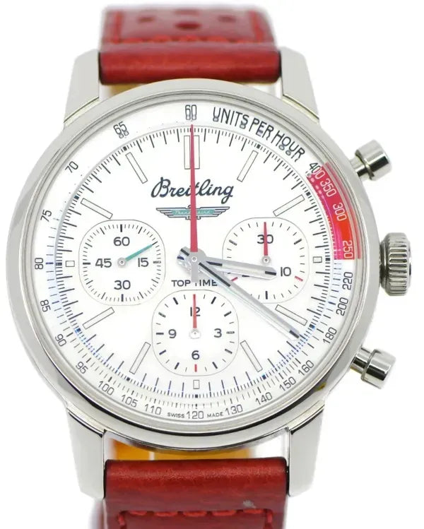 Breitling Top Time B01 "Ford Thudnerbird" 41MM White Dial Leather Strap (AB0176)
