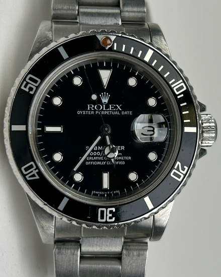 No Reserve - Rolex Submariner 40MM Black Dial Oyster Bracelet (16800)