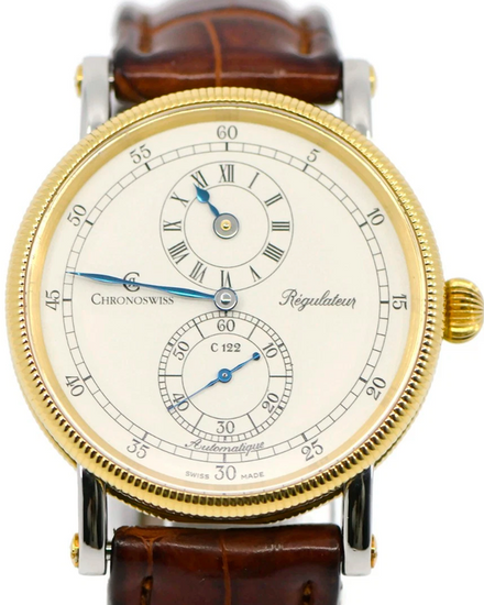 Chronoswiss Regulator 38MM Silver Dial Leather Strap (CH1222)