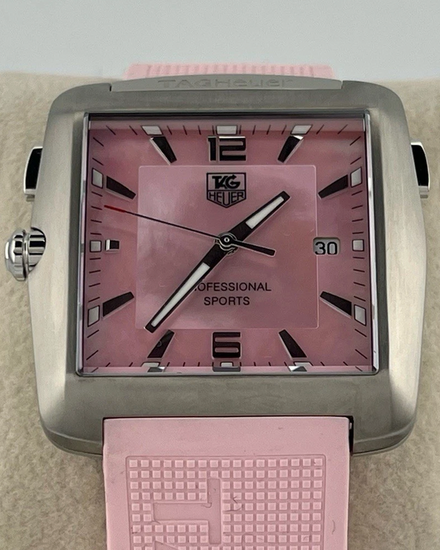 Tag Heuer Professional Golf 36.5MM Quartz Mother of Pearl Dial Rubber Strap (WAE1114.FT6011)