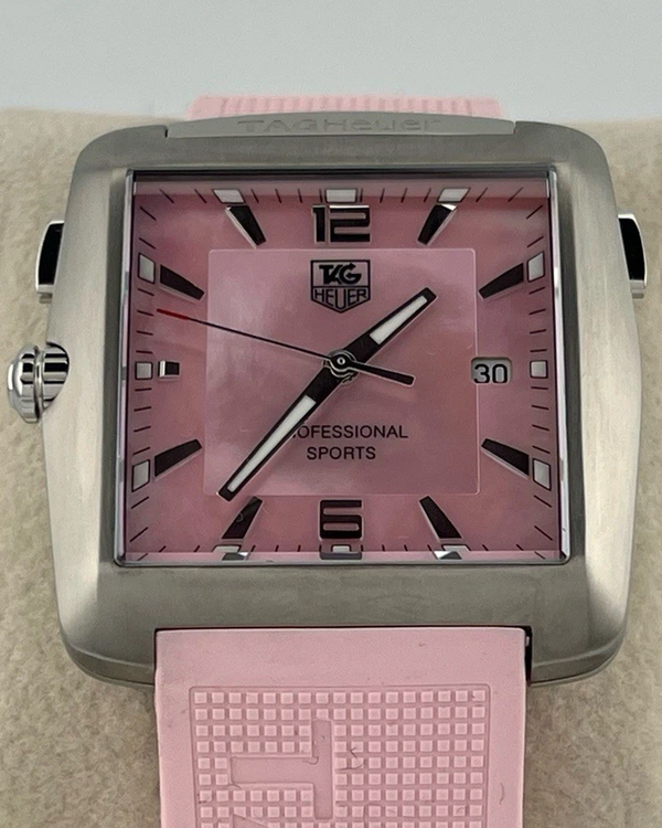 Tag Heuer Professional Golf 36.5MM Quartz Mother of Pearl Dial Rubber Strap (WAE1114.FT6011)