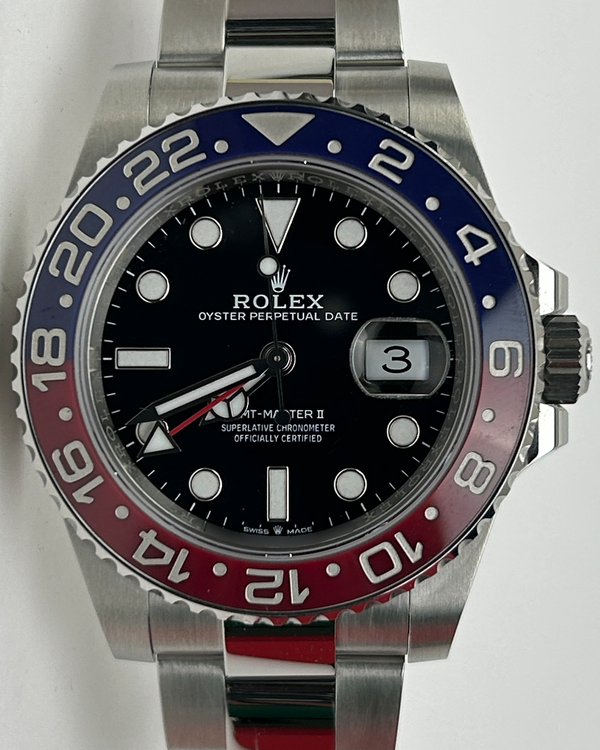 (HOLD) 2022 Rolex GMT-Master II "Pepsi" 40MM Black Dial Oyster Bracelet (126710BLRO)