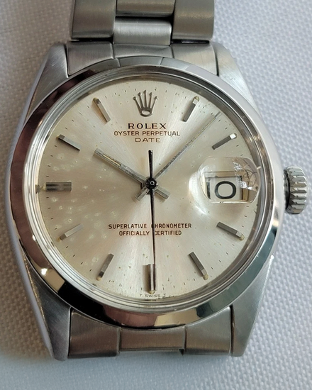 Rolex Oyster Perpetual Date 34MM Silver Dial Oyster Bracelet (1500)