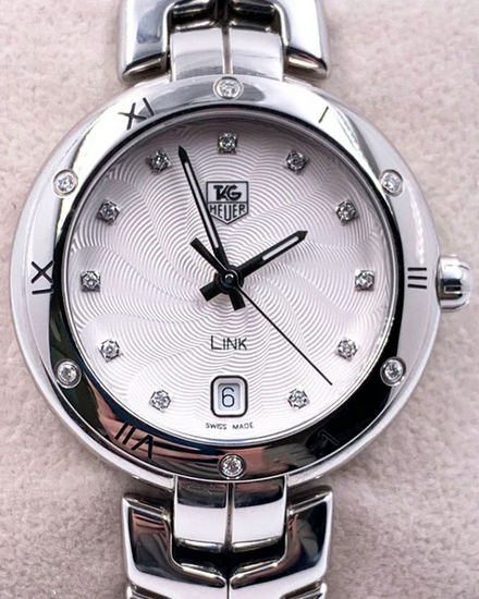 Tag Heuer Link Lady 34.5MM Quartz Silver Dial Steel Bracelet (WAT1312.BA0956)