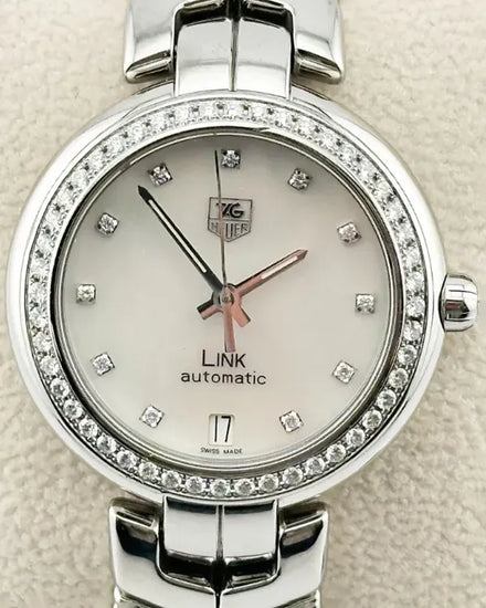 Tag Heuer Link Lady 34.5MM Quartz Mother Of Pearl Dial Steel Bracelet (WAT2314.BA0956)