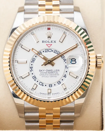 2025 Rolex Sky-Dweller 42MM White Dial Two-Tone Jubilee Bracelet (336933)