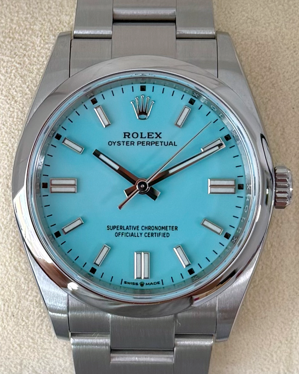 2022 Rolex Oyster Perpetual 36MM Turquoise Dial Oyster Bracelet (126000)