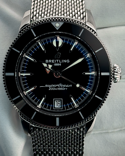2025 Breitling Superocean Heritage 40MM Black Dial Steel Bracelet (AB3110)