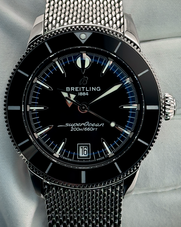 2025 Breitling Superocean Heritage 40MM Black Dial Steel Bracelet (AB3110)