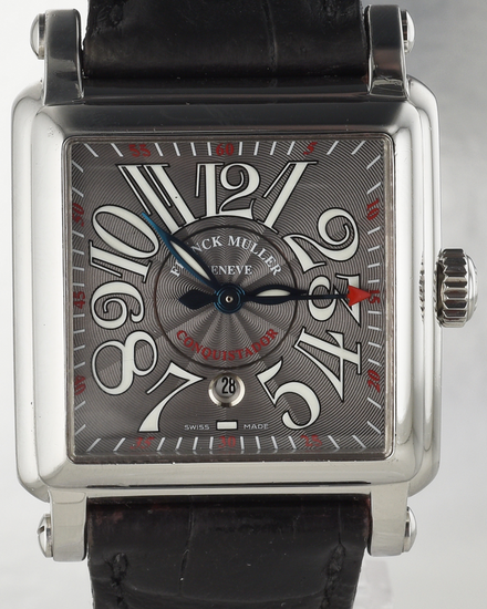 Franck Muller Conquistador Cortez 32MM Grey Dial Leather Strap (10000 L SC)