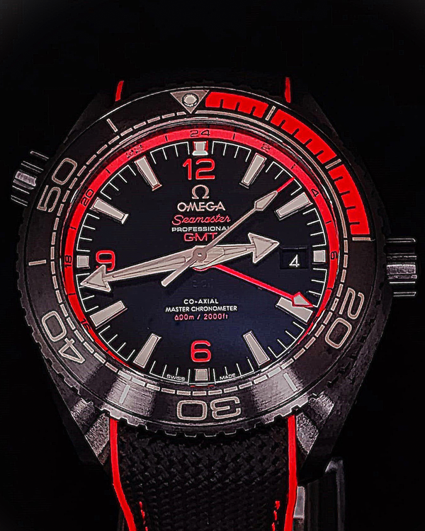 2019 Omega Seamaster Planet Ocean 600M "Deep Black" 45.5MM Black Dial Textile Strap (215.92.46.22.01.003)