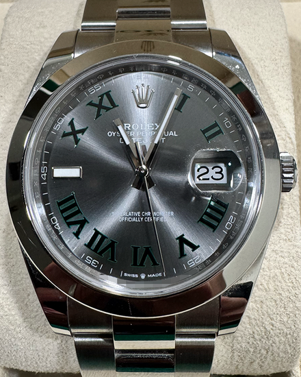 2024 Rolex Datejust "Wimbledon" 41MM Slate Dial Oyster Bracelet (126300)