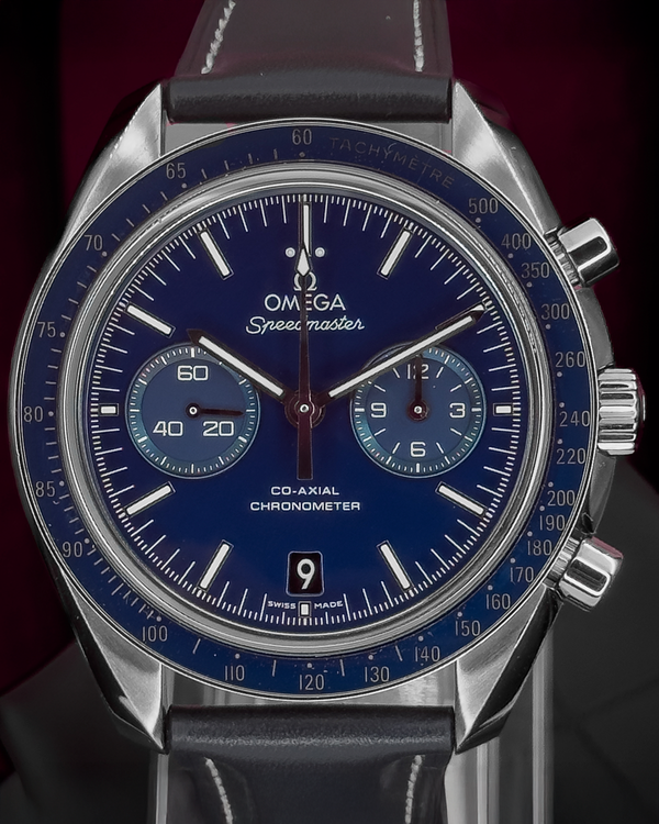 2025 Omega Speedmaster Two Counters 44.25MM Blue Dial Leather Strap (311.93.44.51.03.001)