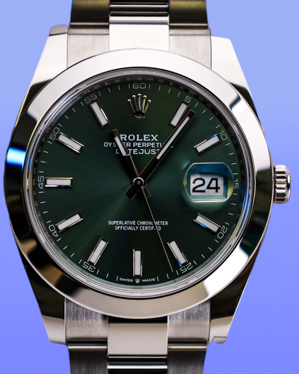 (WORKING) Rolex Datejust (Green Dome Oyster)