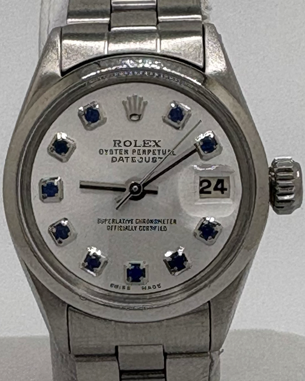 Rolex Oyster Perpetual Lady Date 26MM Aftermarket Silver Dial Oyster Bracelet (6519)