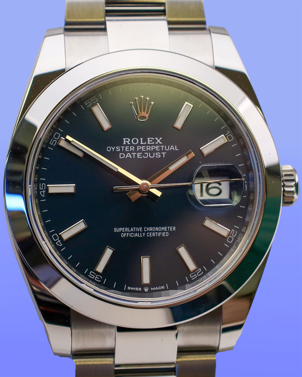 2025 Rolex Datejust 41MM Blue Dial Oyster Bracelet (126300)