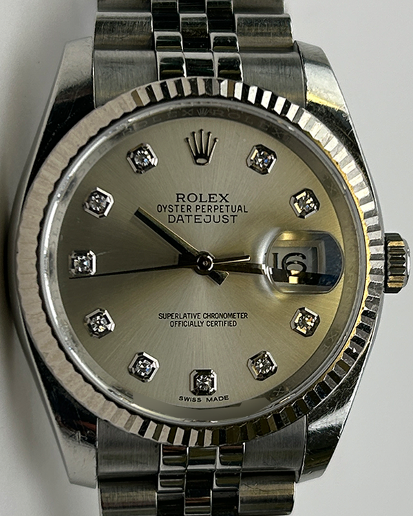 2017 Rolex Datejust 36MM Silver Dial Jubilee Bracelet (116234)