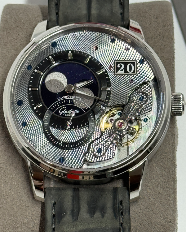 2025 Glashütte Original PanoLunarInverse L.E. 42MM Silver Dial Leather Strap (1-91-04-01-03-62)