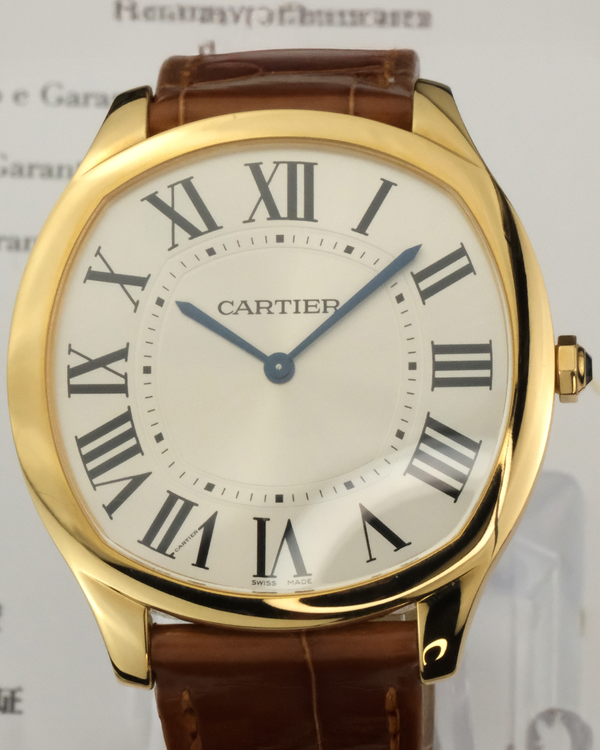 2018 Cartier Drive De Cartier 39MM Silver Dial Leather Strap (WGNM0011)