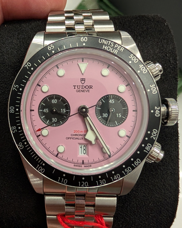 2025 Tudor Black Bay Chrono "Flamingo" 41MM Pink Dial Steel Bracelet (79360N)