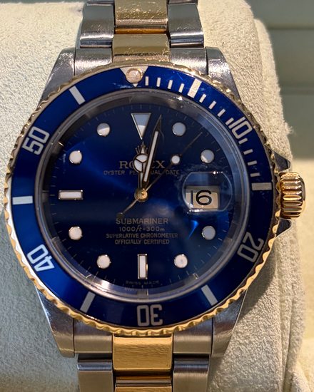 2004 Rolex Submariner Date "Bluesy" 40MM Blue Dial Two-Tone Oyster Bracelet (16613)