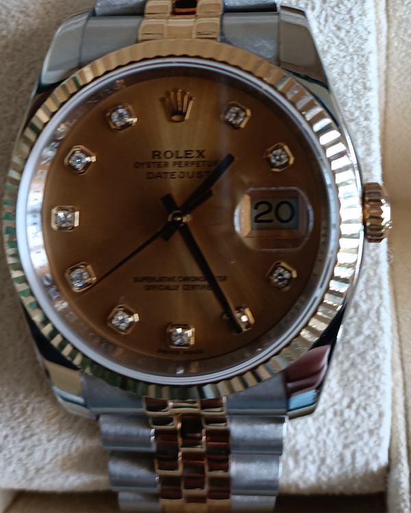 2018 Rolex Datejust 36MM Champagne Dial Two-Tone Super Jubilee Bracelet (116233)