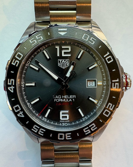 No Reserve - Tag Heuer Formula 1 Calibre 5 43MM Grey Dial Steel Bracelet (WAZ2011)