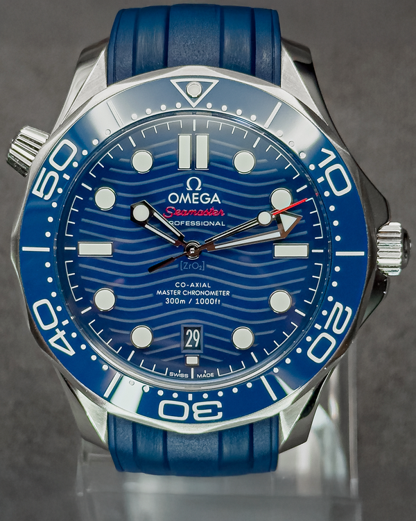 2024 Omega Seamaster Diver 300M 42MM Blue Dial Rubber Strap (210.32.42.20.03.001)