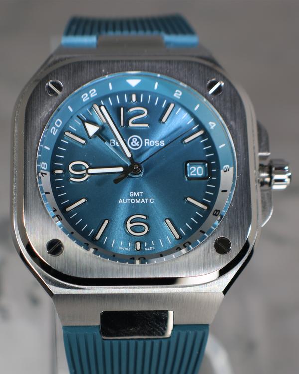 2024 Bell & Ross BR 05 GMT Sky Blue L.E. 41MM Blue Dial Rubber Strap (BR05G-PB-ST/SRB)