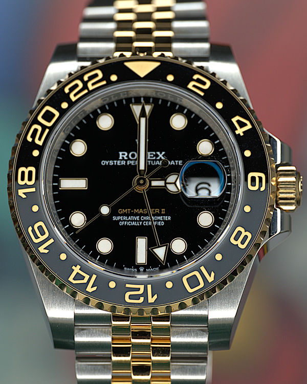 No Reserve - 2023 Rolex GMT-Master II "Bumblebee" 40MM Black Dial Two-Tone Jubilee Bracelet (126713GRNR)