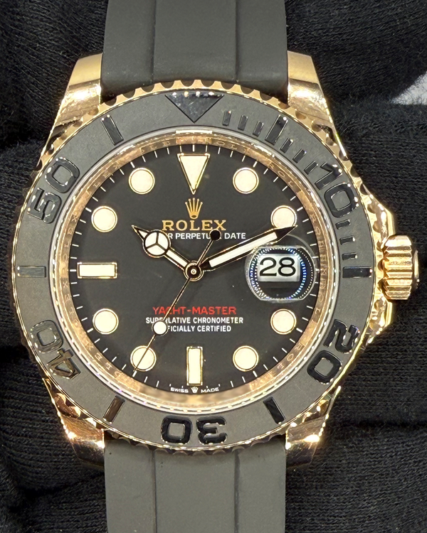 2024 Rolex Yacht-Master 40MM Black Dial Rubber Strap (126655)