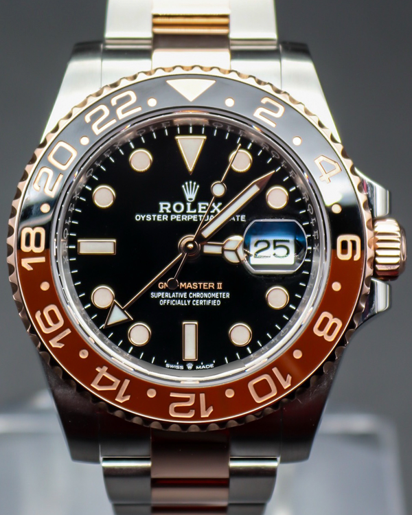 2023 Rolex GMT-Master II "Rootbeer" 40MM Black Dial Two-Tone Oyster Bracelet (126711CHNR)