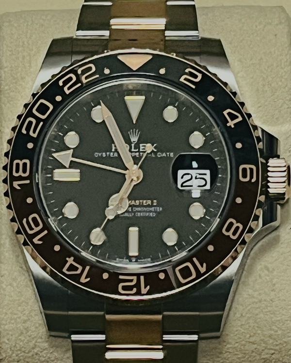2019 Rolex GMT-Master II "Rootbeer" 40MM Black Dial Two-Tone Oyster Bracelet (126711CHNR)